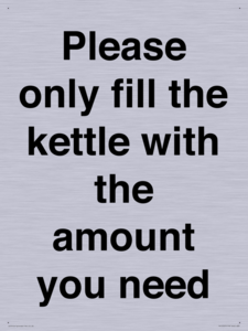 Please only fill the kettle with the amount you need